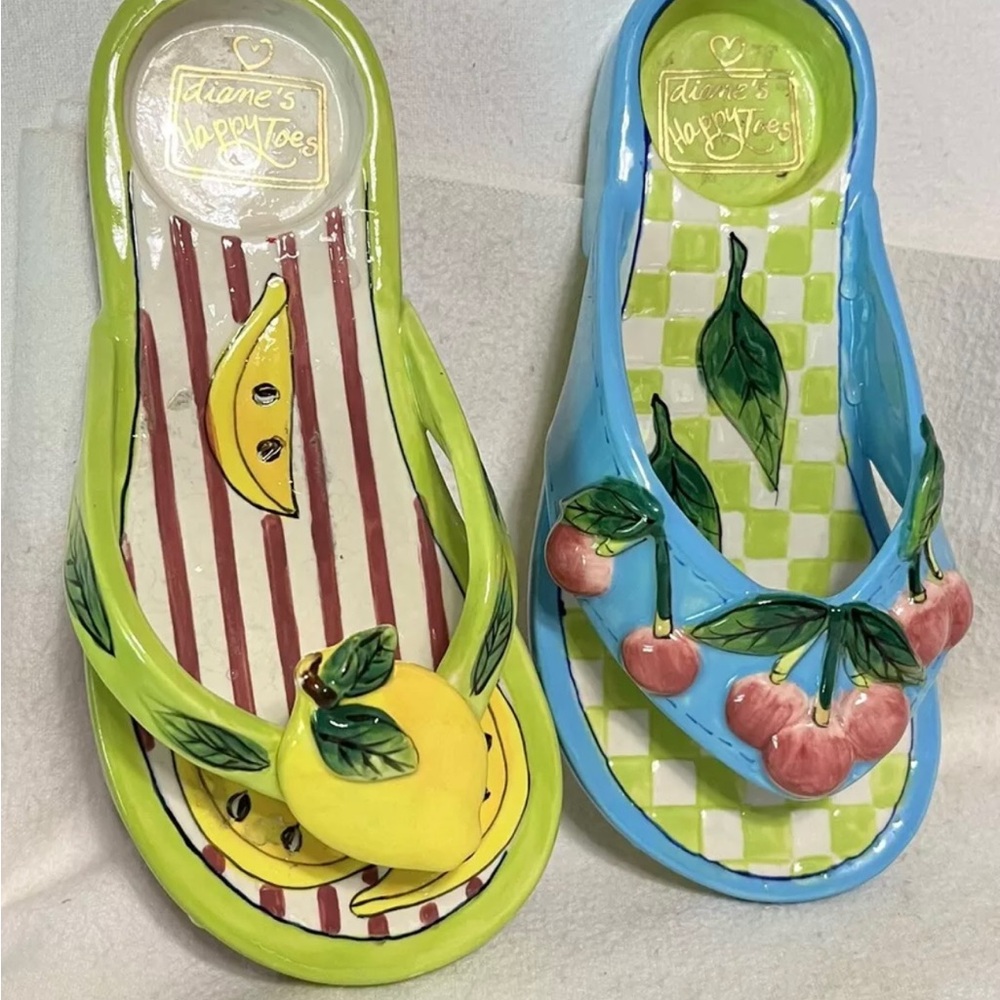 DIANE’S HAPPY TOES CandleHolders CHERRY COBBLER LEMONADE STAND Figural